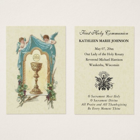 Eerste communistische katholieke herinnering Heili Visitekaartje (Voorkant /achterkant)