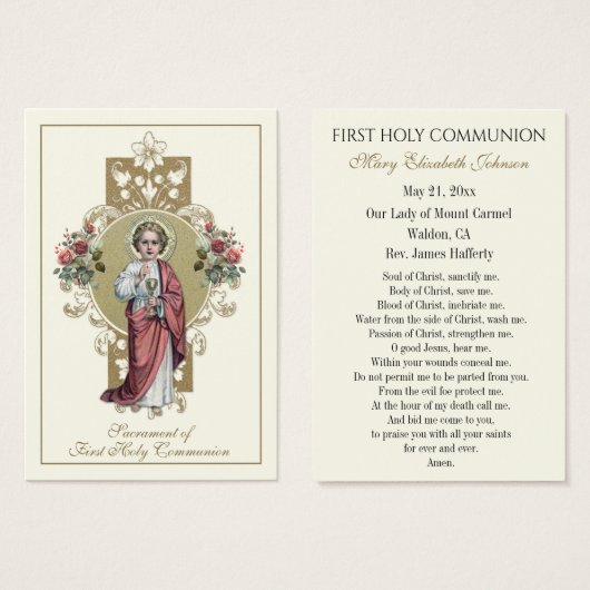 Eerste communistische katholieke herinnering Heili Visitekaartje (Voorkant /achterkant)