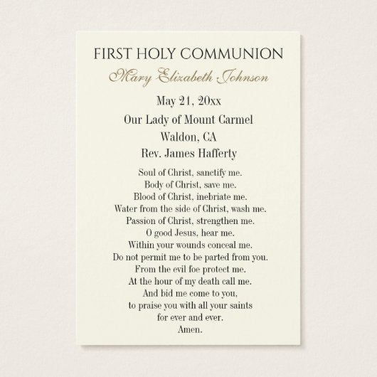 Eerste communistische katholieke herinnering Heili Visitekaartje (Achterkant)