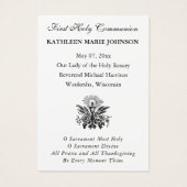 Eerste communistische katholieke herinnering Heili Visitekaartje (Achterkant)