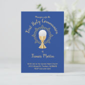 Eerste communistische katholieke jongen blauwe ach kaart (Staand voorkant)