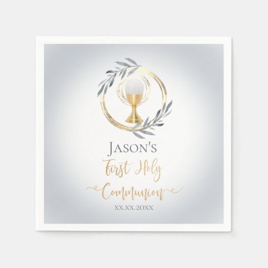 Eerste communistische katholieke jongen servet (Voorkant)