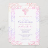 Eerste communistische pastei Damask Cross Girl Kaart (Voorkant / Achterkant)