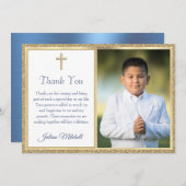 Eerste communistische Religieuze Goudkruisjongen Bedankkaart (Voorkant / Achterkant)