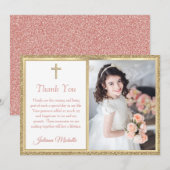 Eerste communistische religieuze goudmeisjes bedankkaart (Voorkant / Achterkant)