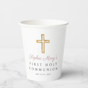 Eerste communistische religieuze kruising papieren bekers