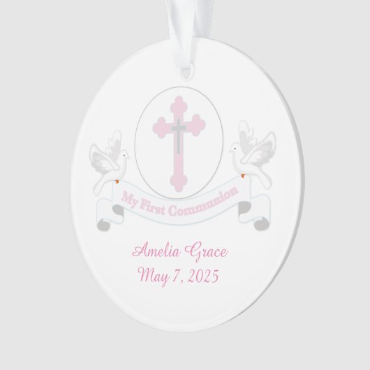 Eerste communistische witte doven met banner ornament (voorkant)