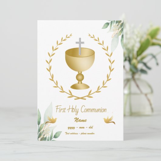 Eerste community-Calisse Croix ar-uitnodiging Kaart (Staand voorkant)