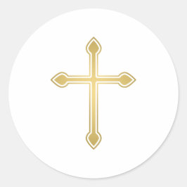 Eerste Communitygoudkruis Ronde Sticker