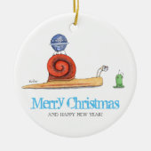 Eerste contact van buitenlanders en slakken. keramisch ornament (Voorkant)