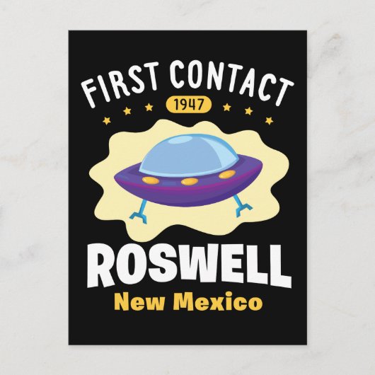 Eerste contactpersoon Roswell New Mexico Alien UFO Briefkaart (Voorkant)