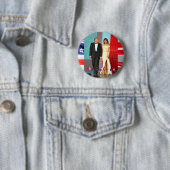 Eerste Couple Donald en Melania Trump Inauguration Ronde Button 5,7 Cm (In situ)