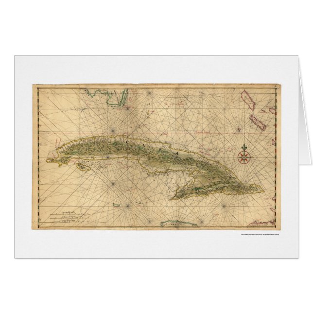Eerste Cuba-kaart 1639 (Voorkant Horizontaal)