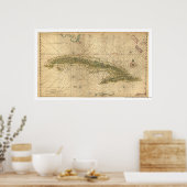 Eerste Cuba-kaart 1639 Poster (Keuken)