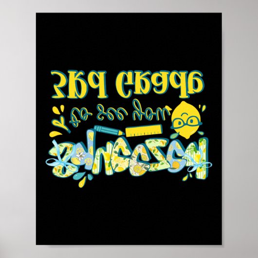 Eerste Dag 3e Klas Leraar Citroen Klas Terug Naar Poster (Voorkant)