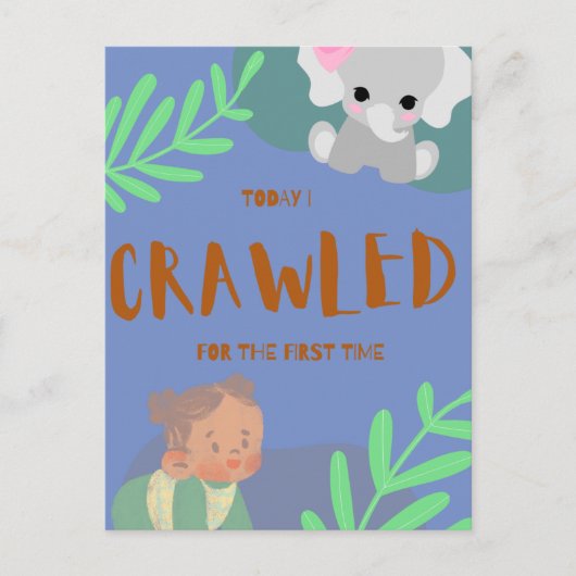 Eerste dag baby  briefkaart (Voorkant)
