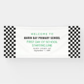 Eerste dag Beginlijn Welkom terug naar school Spandoek (Horizontaal)