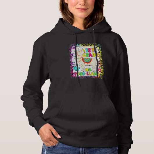 Eerste dag geen Prob-Llama-leraar student Hoodie (Voorkant)