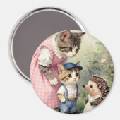 Eerste Dag Groeten – Kitten & Egel Magneet (Voorkant / Achterkant)