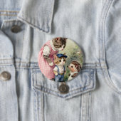 Eerste Dag Groeten –  Kitten & Egel Ronde Button 7,6 Cm (In situ)