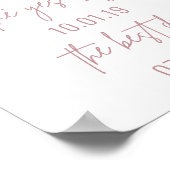 Eerste dag Ja Dag Poster op beste dag bruiloft (Hoek)