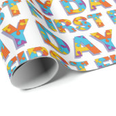 EERSTE DAG Jigzaag Alphabet Cadeaupapier (Rol Hoek)