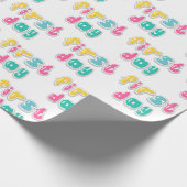 EERSTE DAG Kinder Bubble Alphabet Cadeaupapier (Hoek)