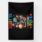 Eerste dag Kinderen Welkom terug op school Astrona Spandoek (Verticaal)