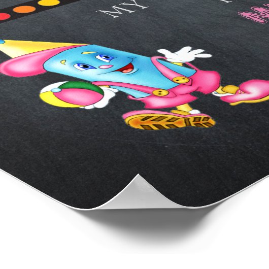 Eerste dag Kindergarten, bord, foto, Poster (Hoek)