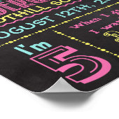 Eerste dag kleuterposter op krijtbord poster (Hoek)