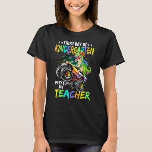 Eerste Dag Kleuterschool Bid Voor Mijn Leraar Dino T-shirt