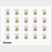 Eerste Dag Leeuw Rugzak Welkom Leraar Ronde Sticker (Vel)