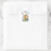 Eerste Dag Leeuw Rugzak Welkom Leraar Ronde Sticker (Tas)