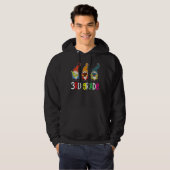 Eerste dag Leraar Terug naar school Gnomes 3e graa Hoodie (Voorkant volledig)
