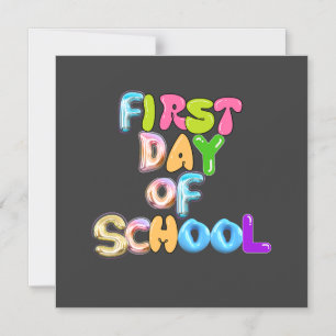 EERSTE DAG OP SCHOOL, RUG NAAR SCHOOL CADOS MAGNETISCHE UITNODIGING