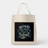 EERSTE DAG OP SCHOOL WELKOM OP SCHOOL 2025 TOTE BAG (Achterkant)
