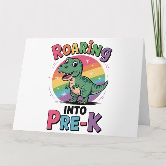 Eerste dag Pre-K Terug naar school Bedankkaart (Voorkant)