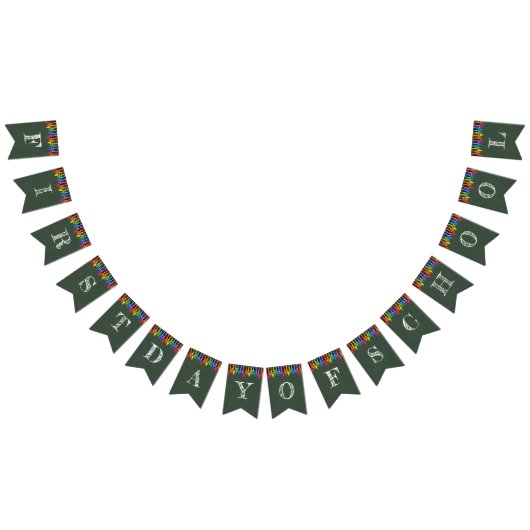 Eerste dag schoolbanner vlaggetjes (Alle)