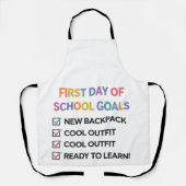 Eerste dag schooldoelen schort (Voorkant)