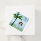 Eerste dag schooldonkerhuidmeisje bedankjes labels (In situ)