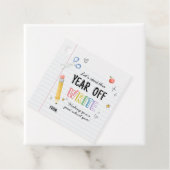 Eerste dag terug naar het schoolplein bedankjes labels (In situ)