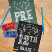 Eerste dag terug naar school, 1e dag pre-k, kleute foto afdruk