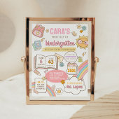 Eerste dag terug naar school bord poster