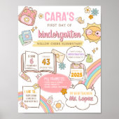 Eerste dag terug naar school bord poster (Voorkant)