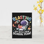 Eerste dag terug naar school die het nieuwe school kaart (Gele Bloem)