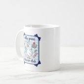 Eerste dag terug naar school koffiemok (Voorkant links)