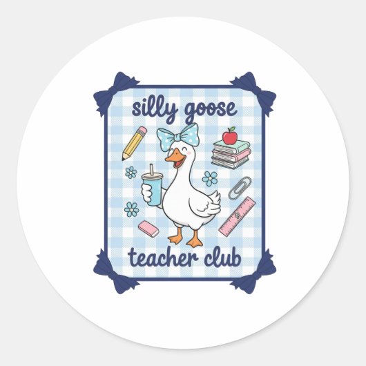Eerste dag terug naar school ronde sticker (Voorkant)