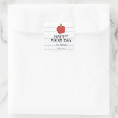 Eerste dag Terug naar School Teacher Cookie Vierkante Sticker (Tas)