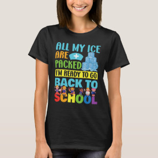 Eerste dag terug naar school verpleegster basissch t-shirt