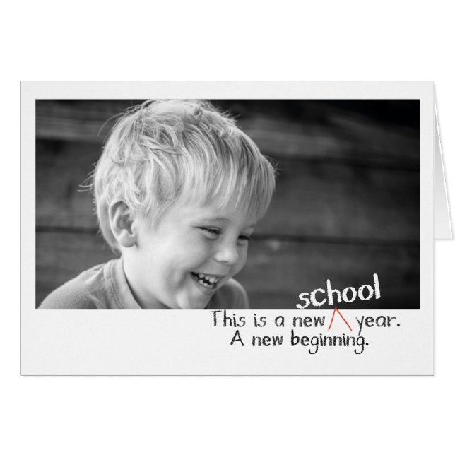 Eerste dag terug naar schoolfotokaarten (Voorkant Horizontaal)